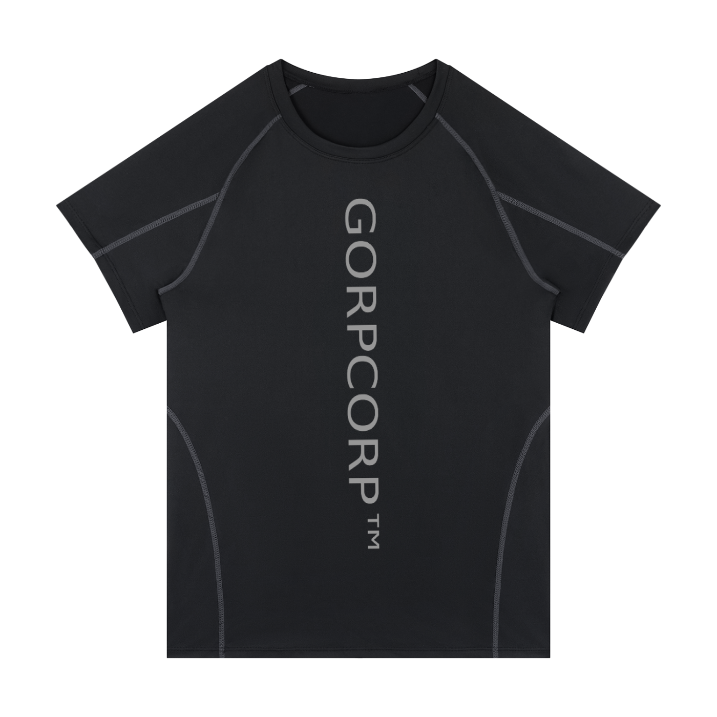 GORPCORP™ ACTIVE TEE - Black / Gray Contrast