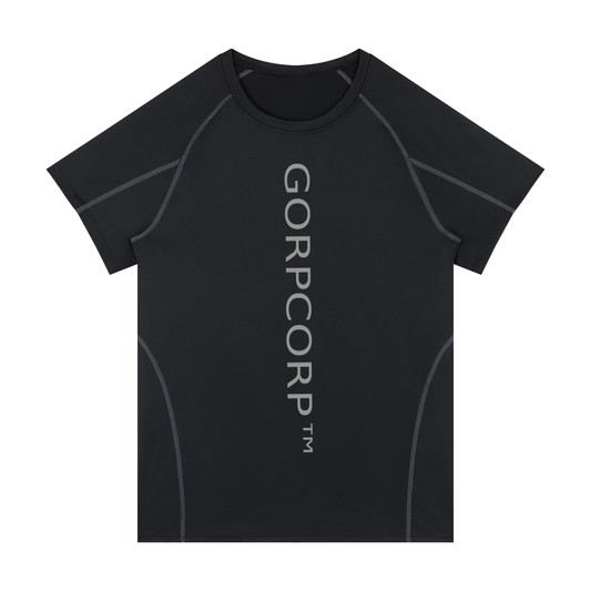 GORPCORP™ ACTIVE TEE - Black / Gray Contrast