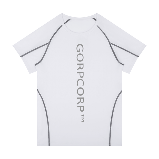 GORPCORP™ ACTIVE TEE - WHITE/BLACK CONTRAST